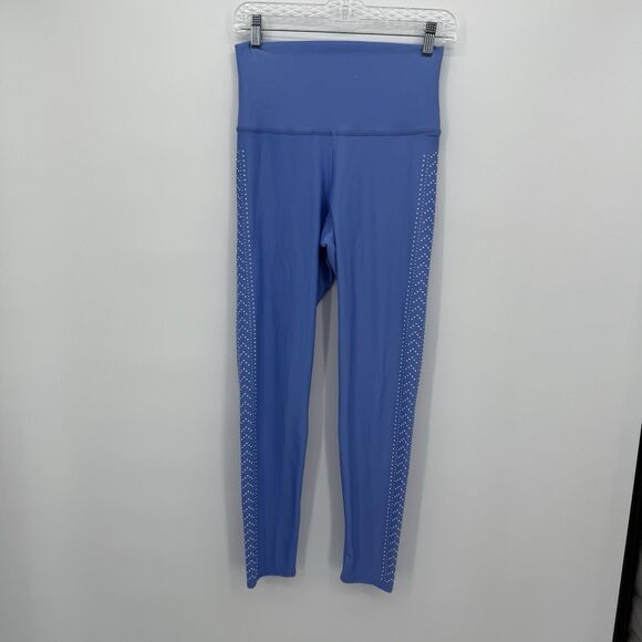 Beach Riot Blue Pearl Embellished Athletic Leggings Fitted Size Large - Picture 1 of 15